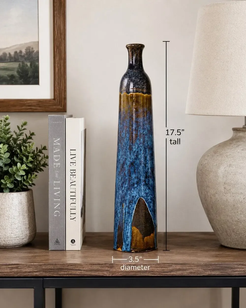 Handmade Studio Pottery Vase 17.5